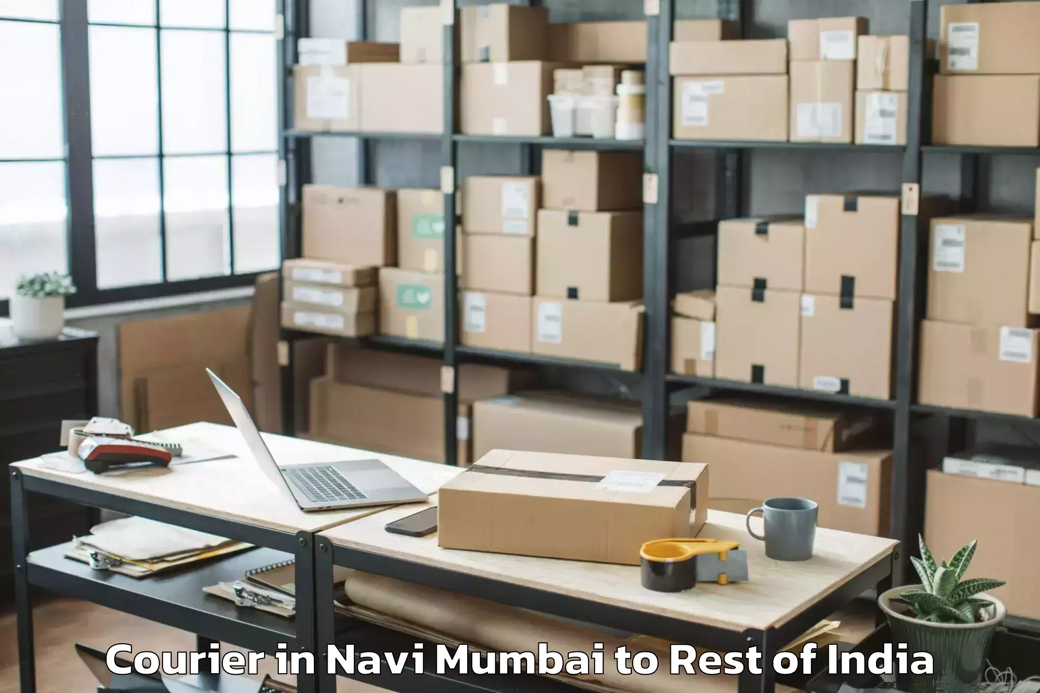 Get Navi Mumbai to Husainganj Courier